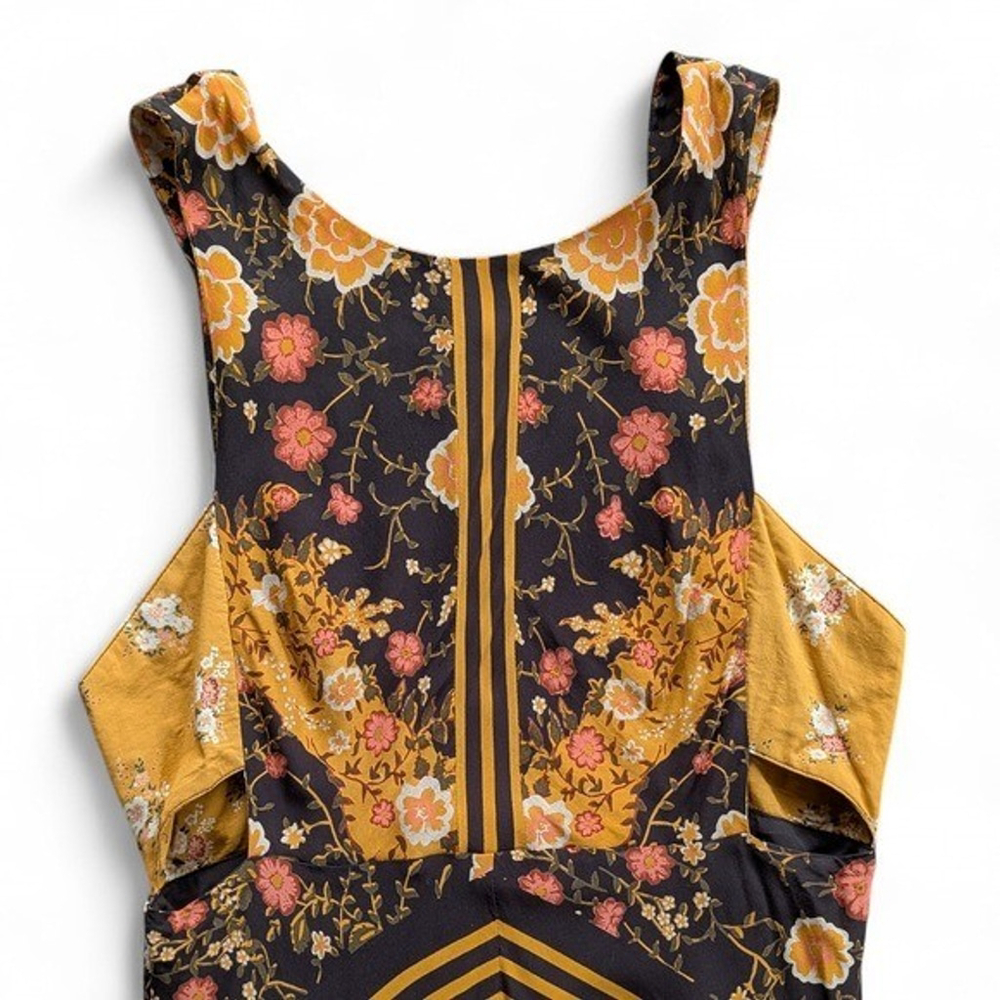 Free People Sunrise Oblivion Maxi Dress Antique Gold Sz 8 - Picture 9 of 11